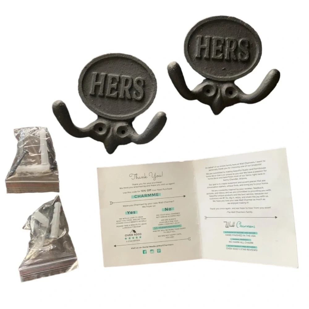 New Black Wrought Iron Hooks 